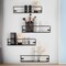 4pcs Large Brown Tiered Spice Rack – Step Shelf Organizer for Kitchen Cabinet, Countertop & Pantry Storage